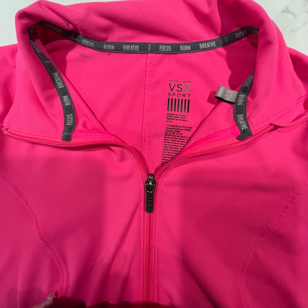 Victoria Secret VSX Sport, pink exercise top, long sleeve,Size S/P